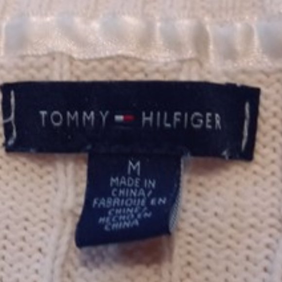 TOMMY HILFIGER BEAUTIFUL CABLE KNITTE SWEATER 100 % COTTON - Picture 3 of 3
